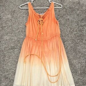 Orange and Cream Ombre Dress